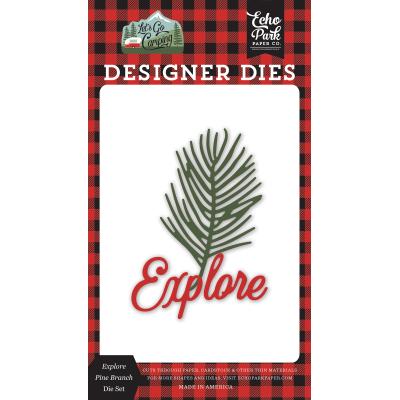 Echo Park Let's Go Camping Die Set - Explore Pine Branch